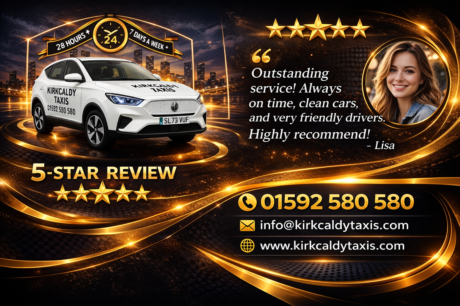 Kirkcaldy Taxis vehicle for local journeys