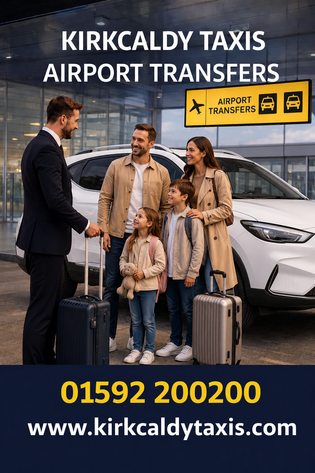 Airport taxi from Kirkcaldy to Edinburgh Airport