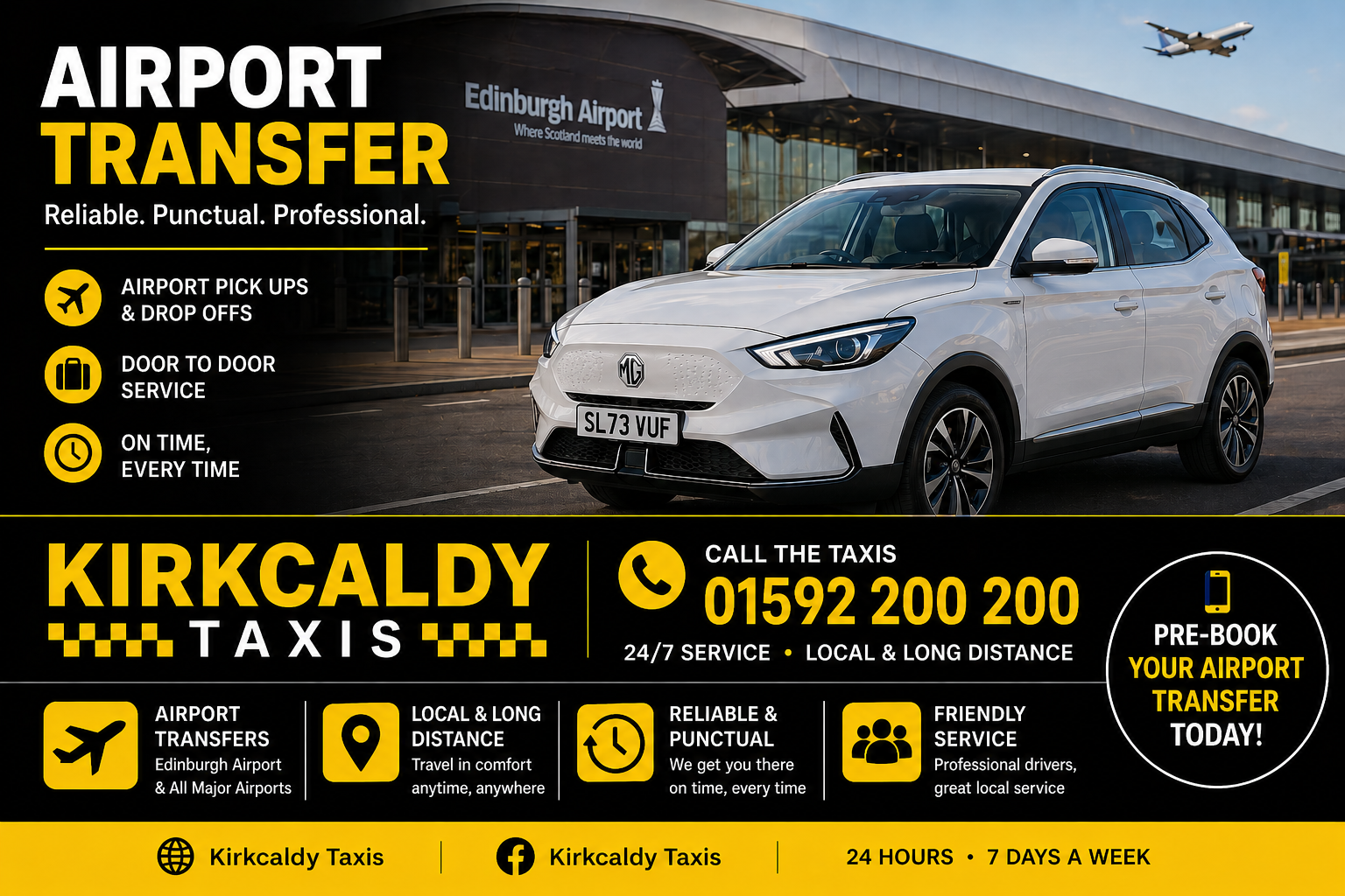 Kirkcaldy Taxis premium airport transfer